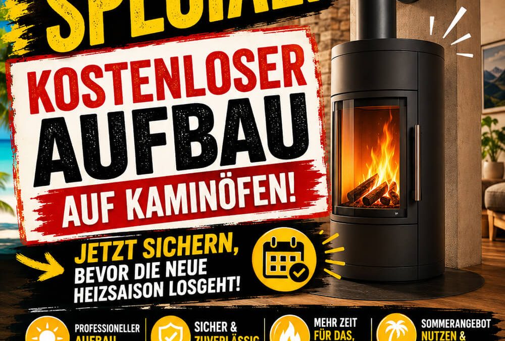 Sommer-Special: Kostenloser Aufbau auf Kaminöfen!
